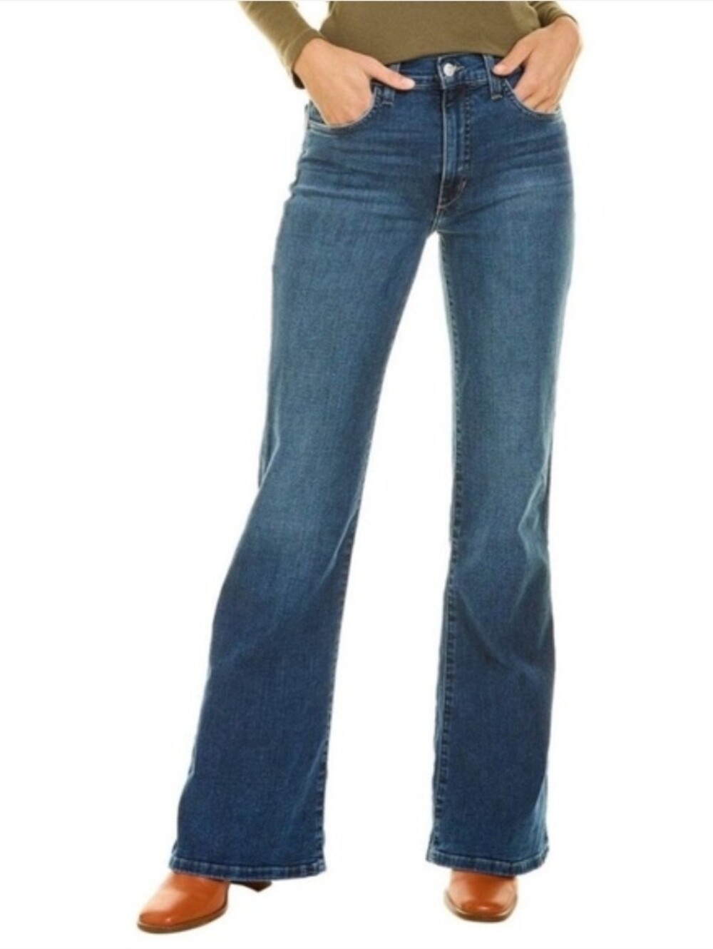 JOE'S JEANS The Molly High Waist Rise Bootcut Flare Jeans COSMIA BLUE denim EUC